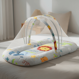 Bed with Mosquito Net