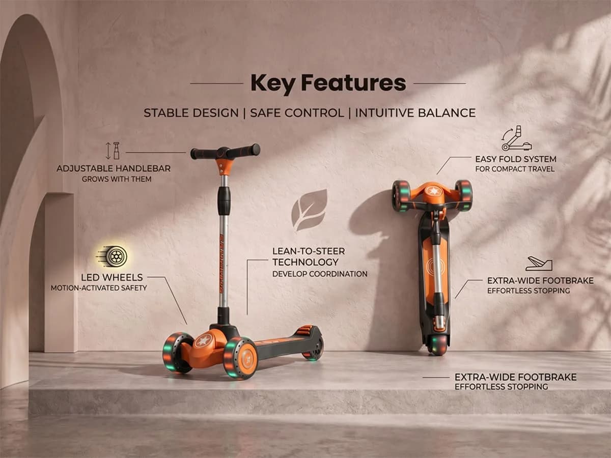 StarAndDaisy Glider Kick Scooter for Kids