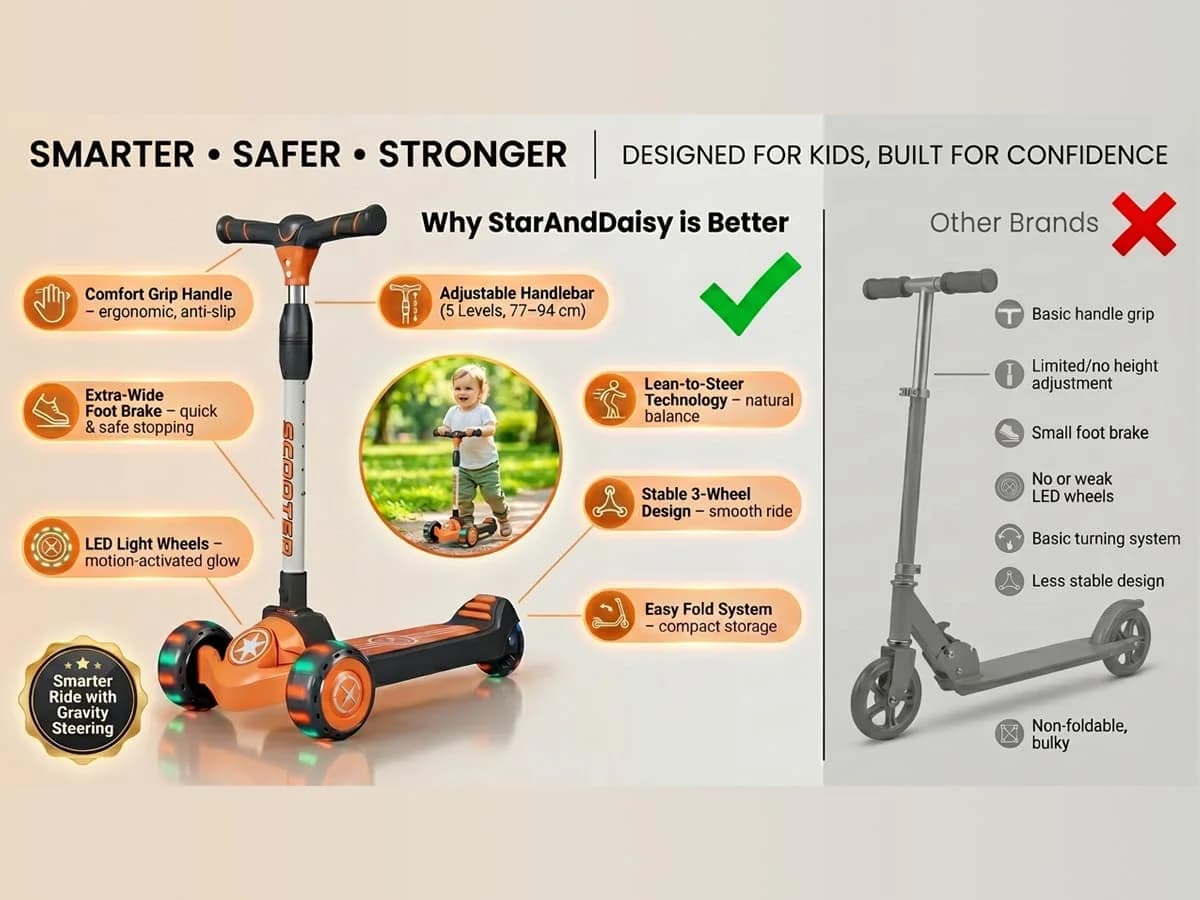 StarAndDaisy Glider Kick Scooter for Kids