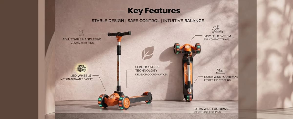 StarAndDaisy Glider Kick Scooter for Kids