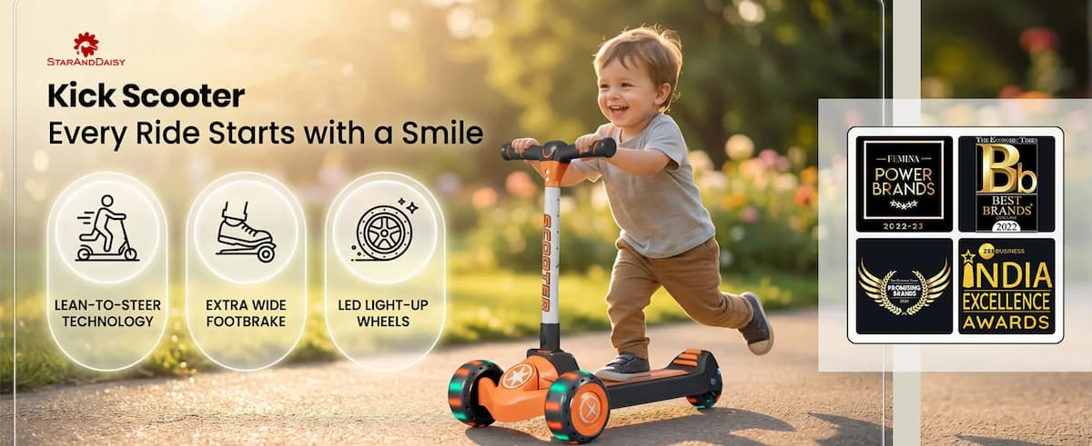 StarAndDaisy Glider Kick Scooter for Kids