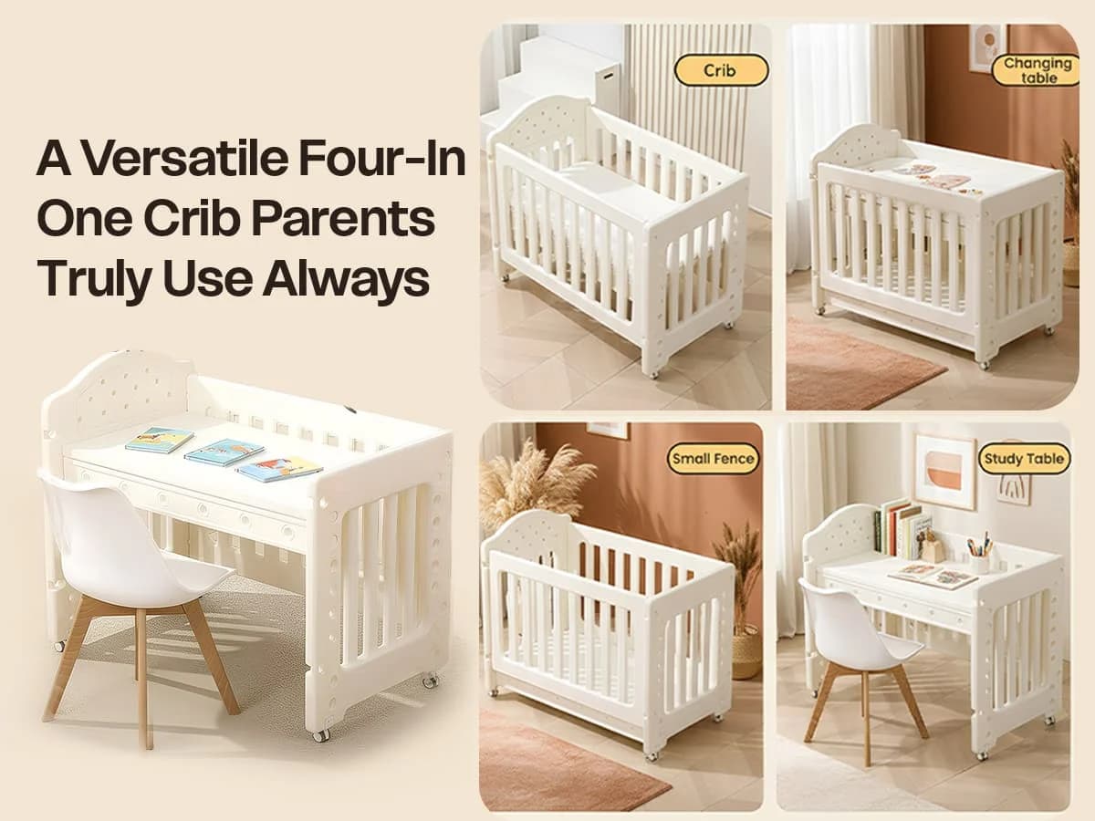 Tiny Dreams 4-in-1 Convertible Baby Cot