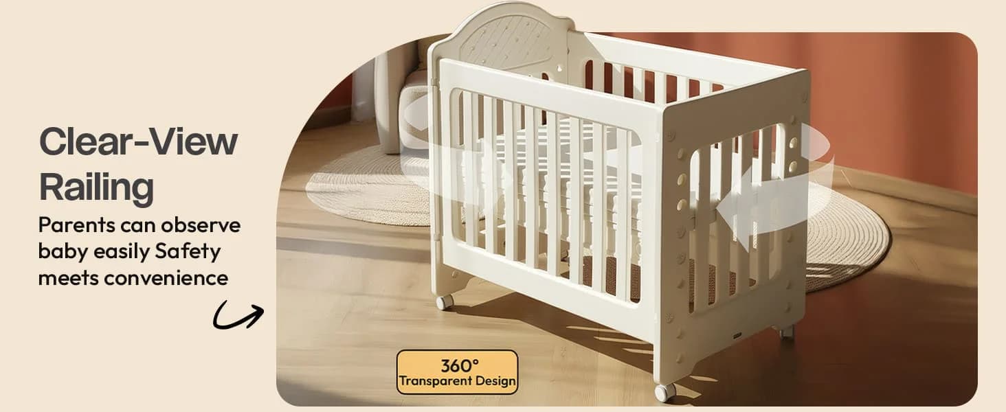 Tiny Dreams 4-in-1 Convertible Baby Cot