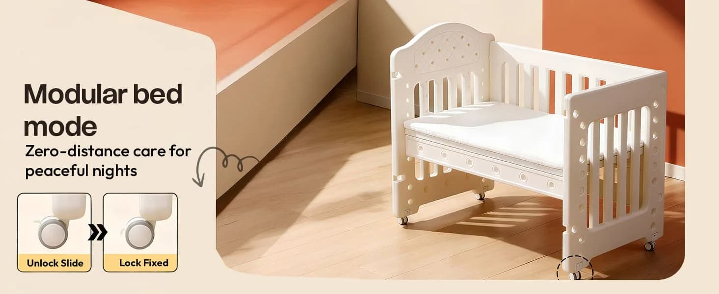 Tiny Dreams 4-in-1 Convertible Baby Cot