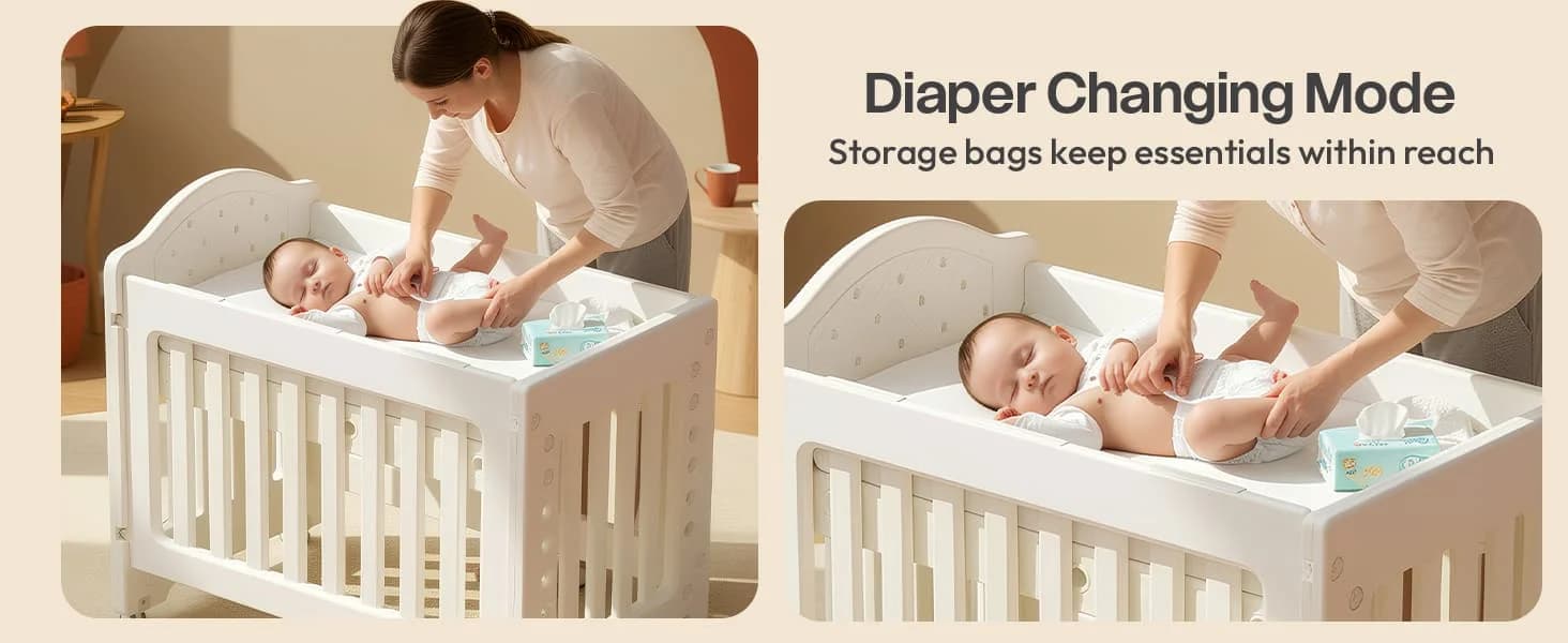 Tiny Dreams 4-in-1 Convertible Baby Cot