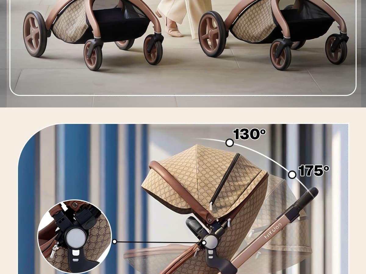 Hot Mom Luxury 3-in-1 Baby Stroller