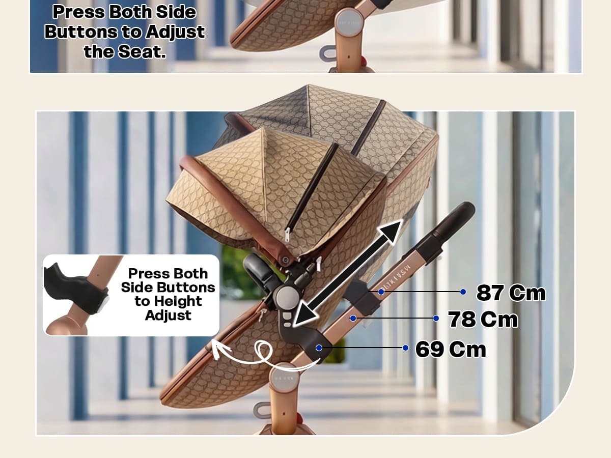 Hot Mom Luxury 3-in-1 Baby Stroller