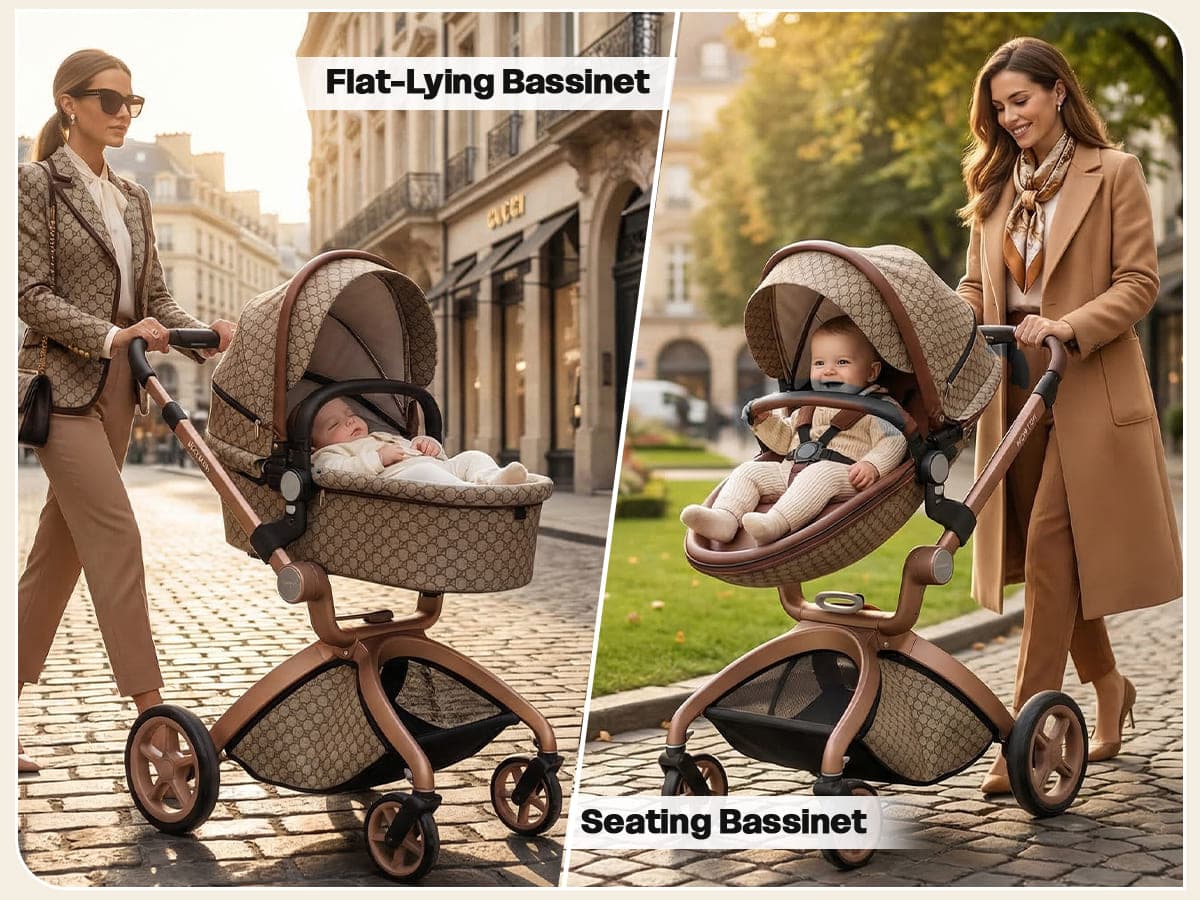 Hot Mom Luxury 3-in-1 Baby Stroller