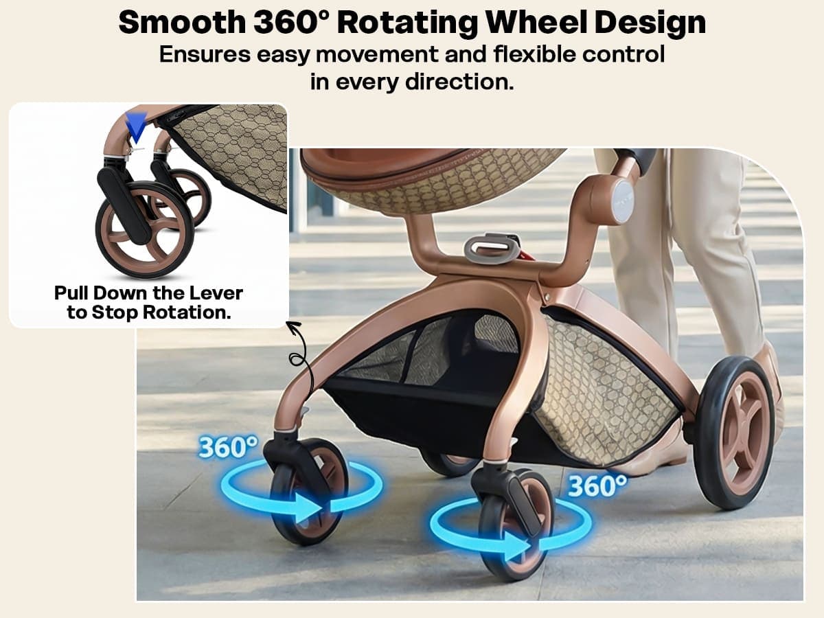 Hot Mom Luxury 3-in-1 Baby Stroller