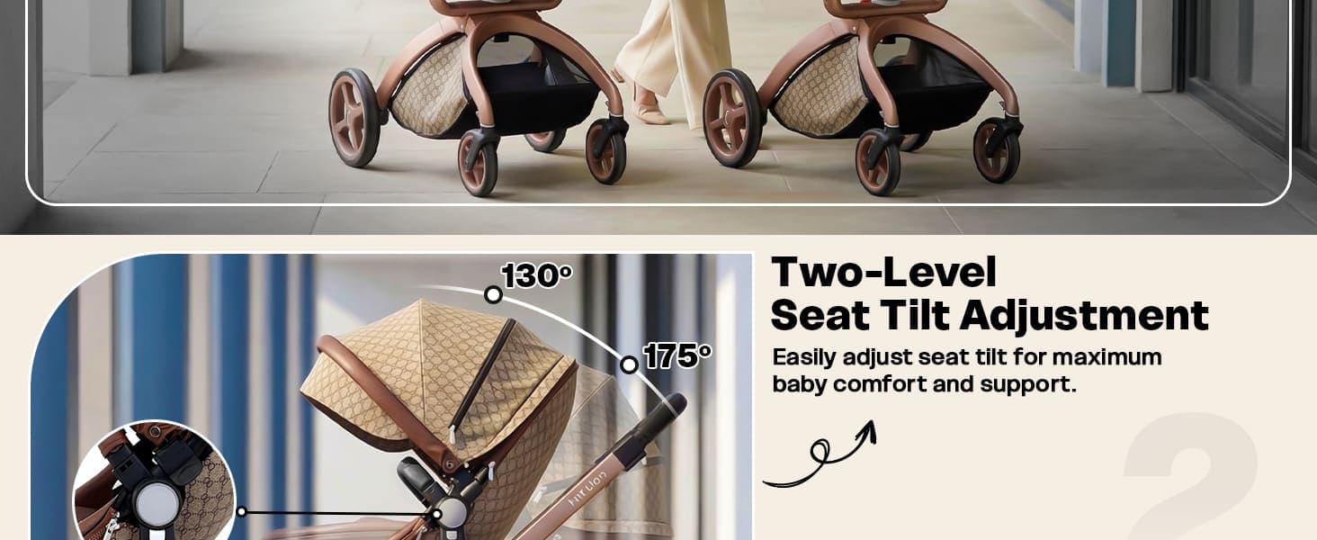 Hot Mom Luxury 3-in-1 Baby Stroller