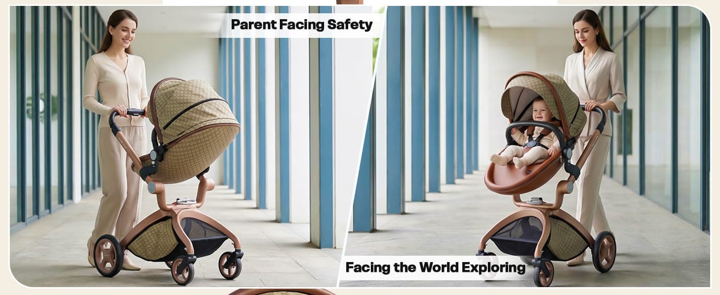 Hot Mom Luxury 3-in-1 Baby Stroller