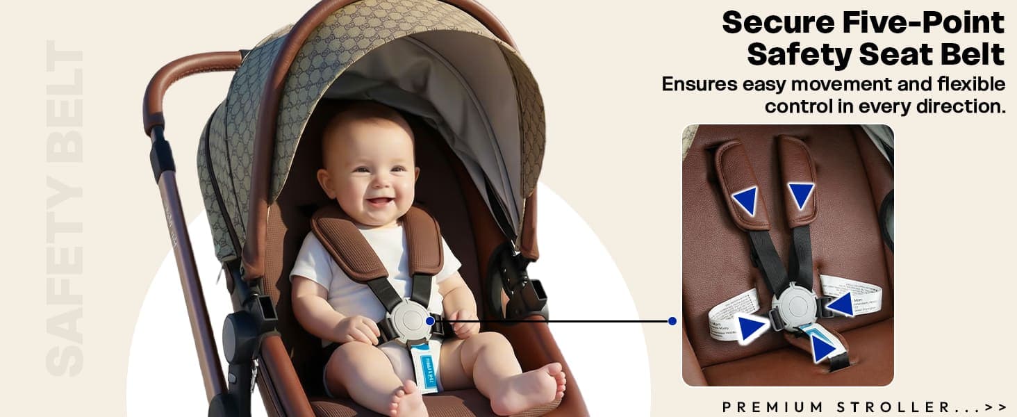Hot Mom Luxury 3-in-1 Baby Stroller