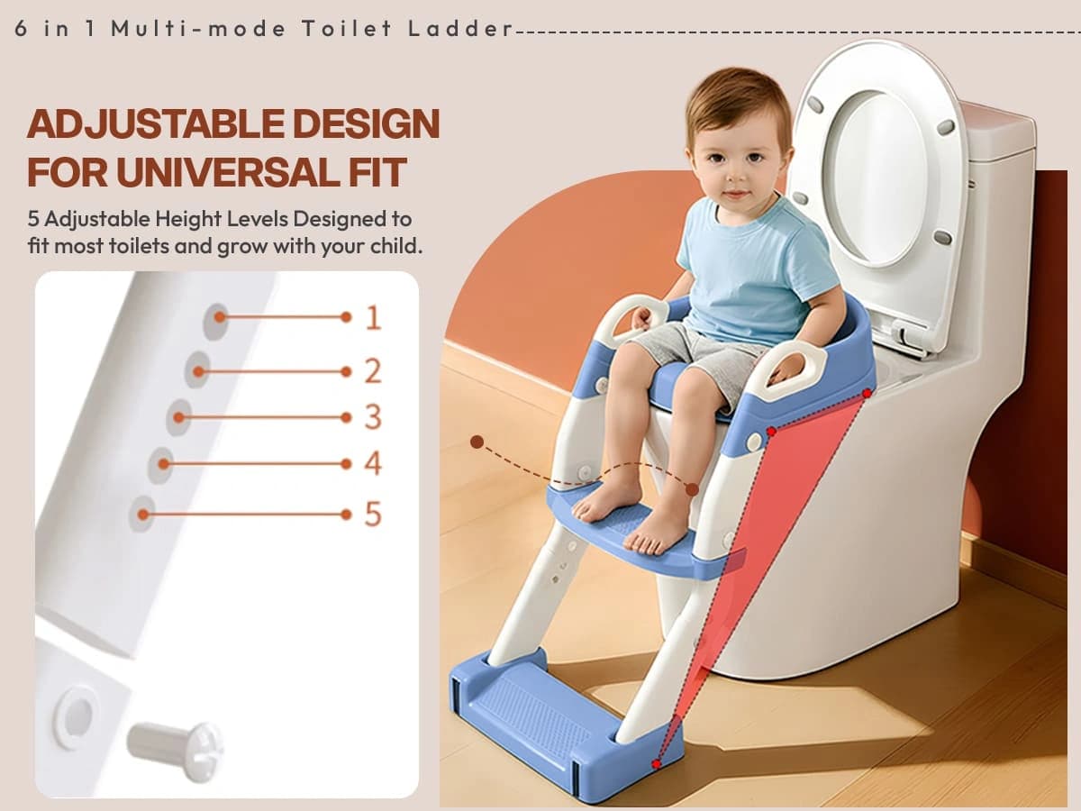 6 in 1 toilet ladder