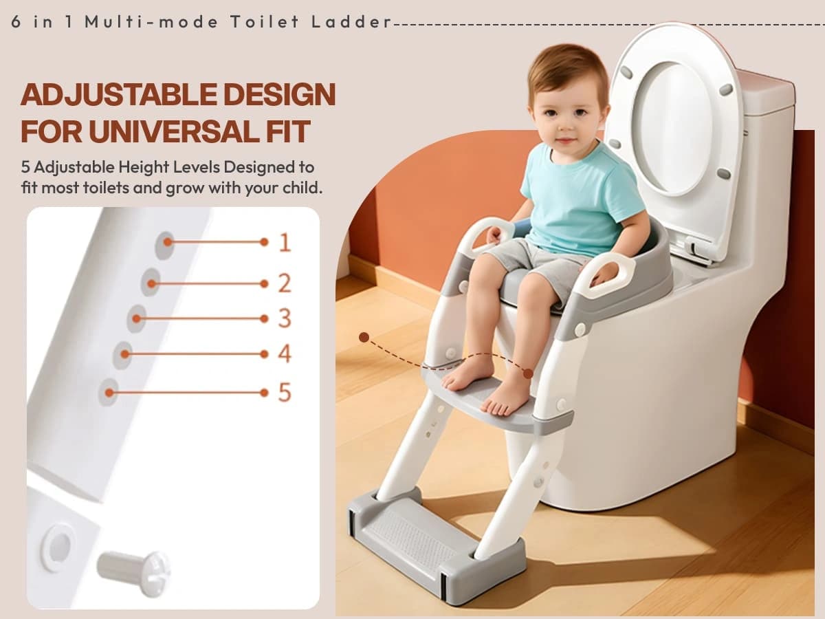 6 in 1 toilet ladder