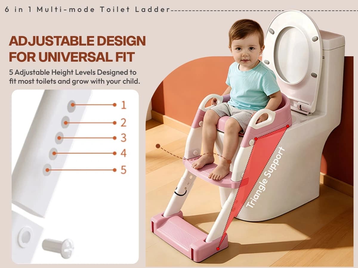 6 in 1 toilet ladder
