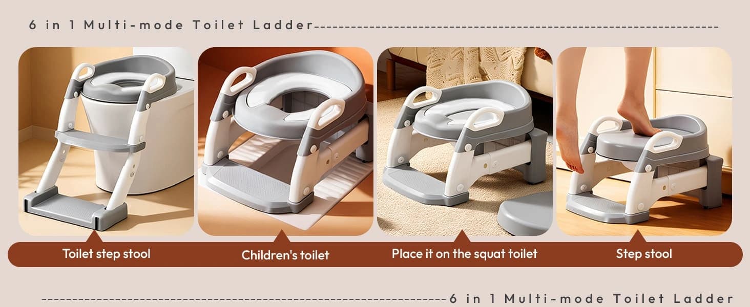 6 in 1 toilet ladder