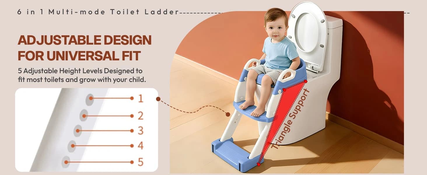 6 in 1 toilet ladder