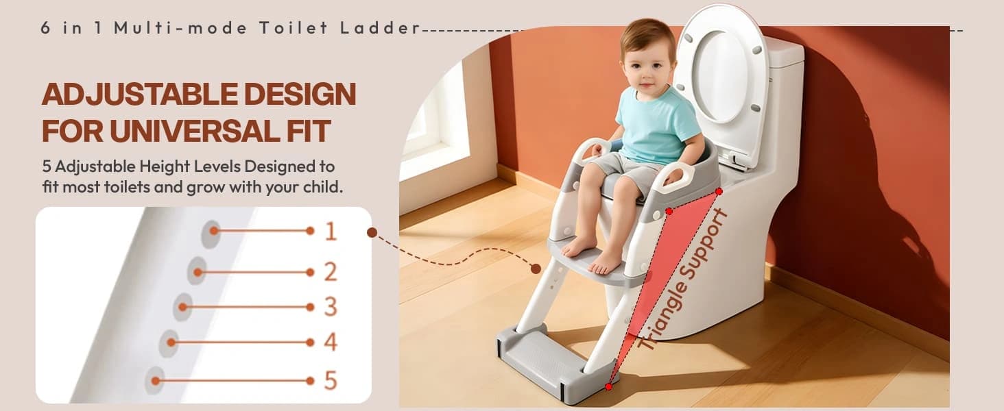 6 in 1 toilet ladder