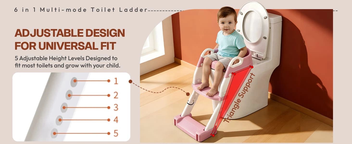 6 in 1 toilet ladder