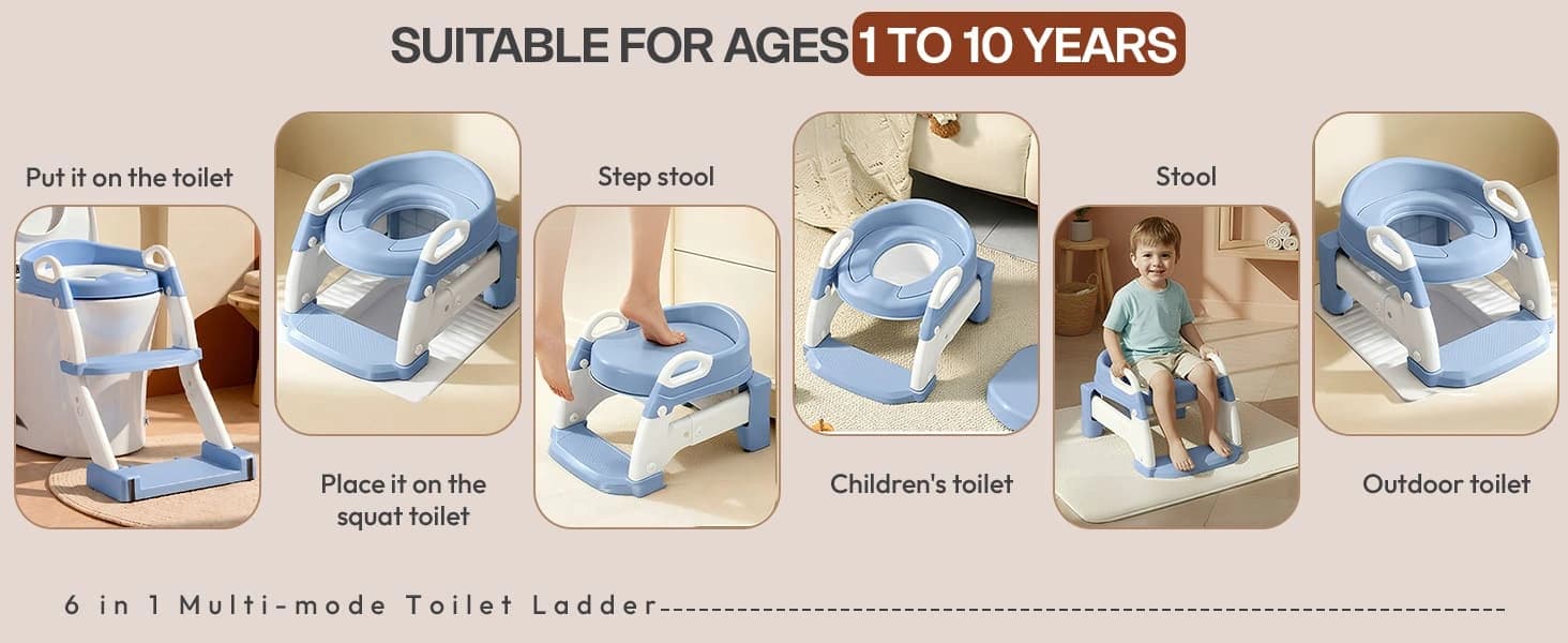 6 in 1 toilet ladder