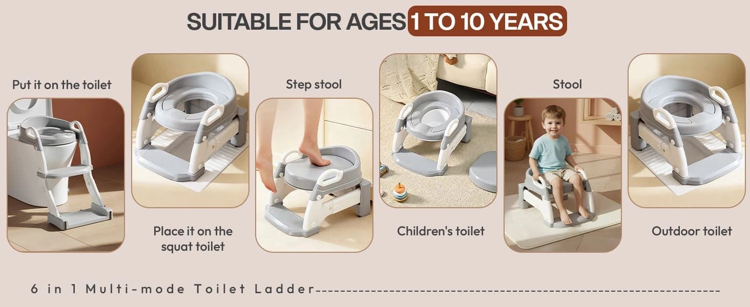 6 in 1 toilet ladder
