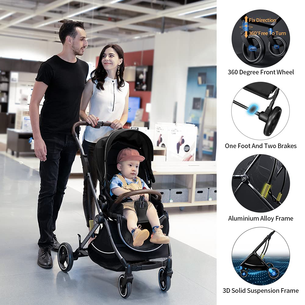 Colorful Kids Stroller for Ages 1-3: Safe and Fun Transportation