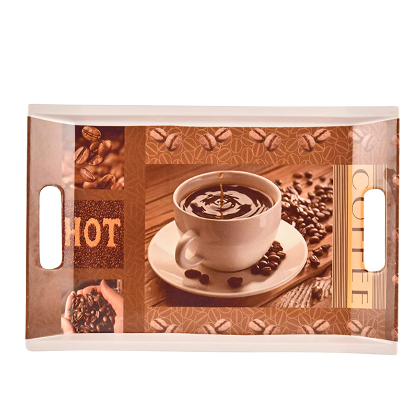 SND Homes Premium Shape Vilora Modern Designs Melamine Break Resistant Serving Tray (Set of 3 )