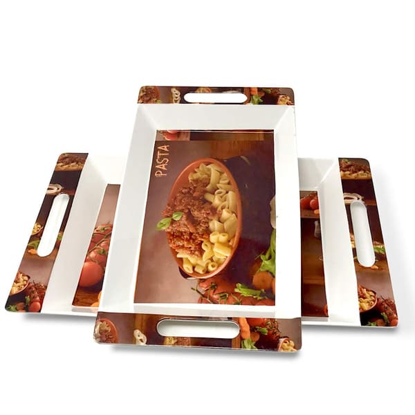 Melamine Tray with Handles