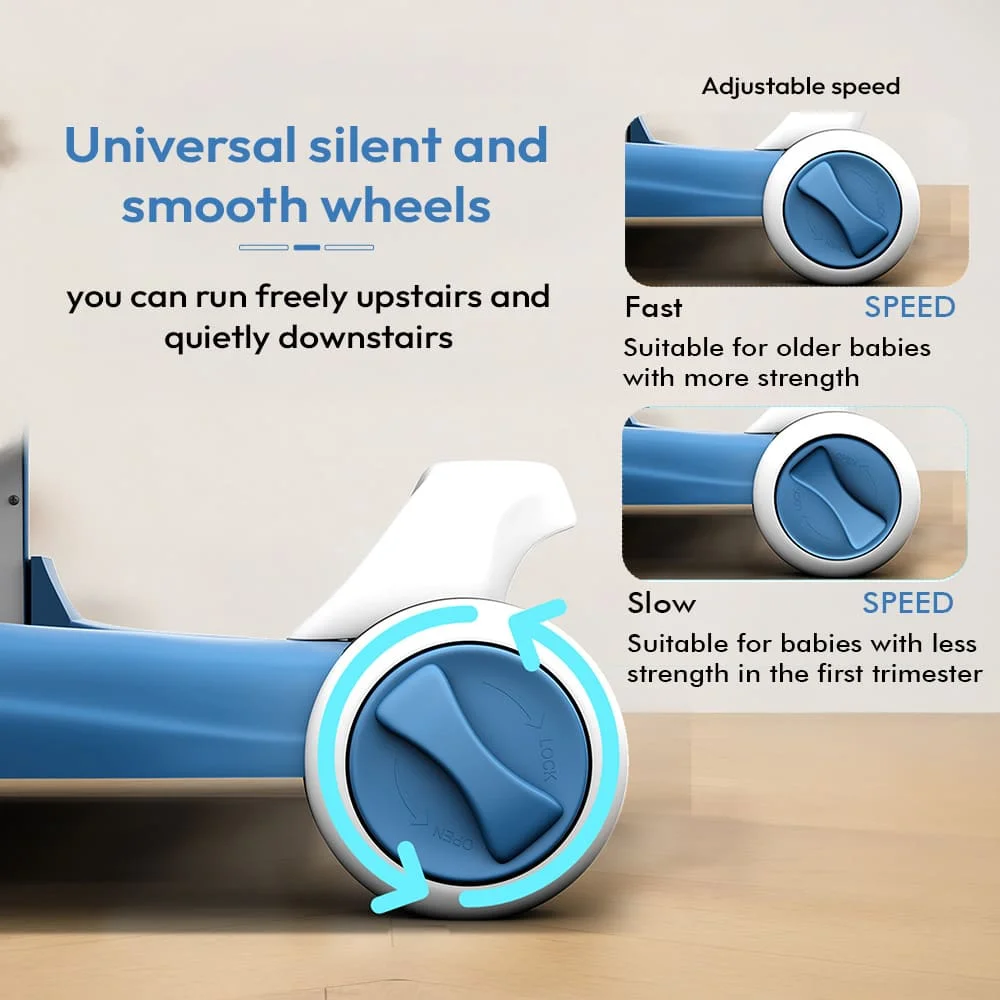 Baby walker with wheels