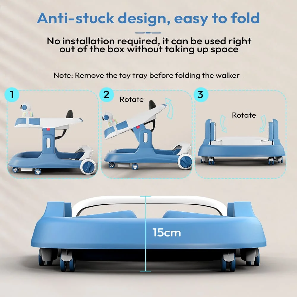 Baby walker with toys