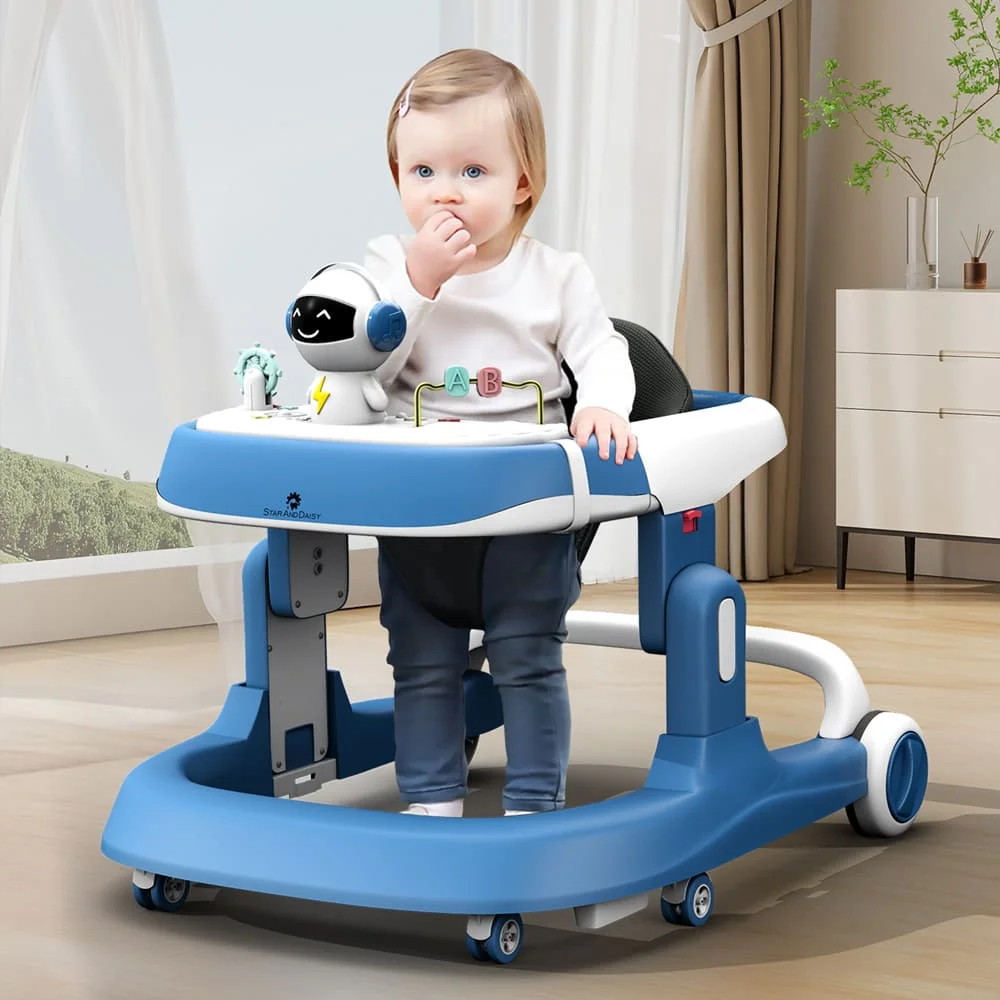 StarAndDaisy Premium Multifunctional Infant Walker with Toy Tray (Blue)