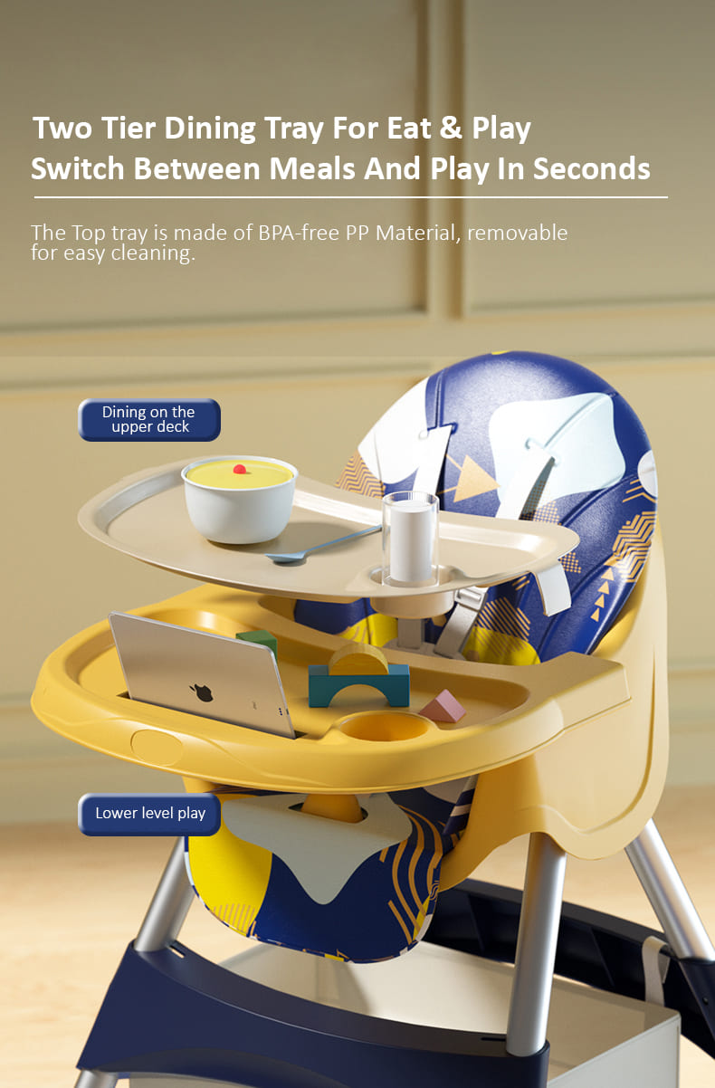 Portable Baby Booster Seat with Detachable Food Tray