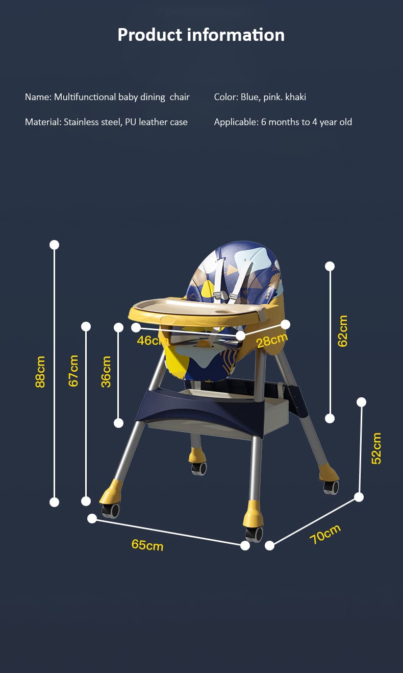 Adjustable High Chair for Babies