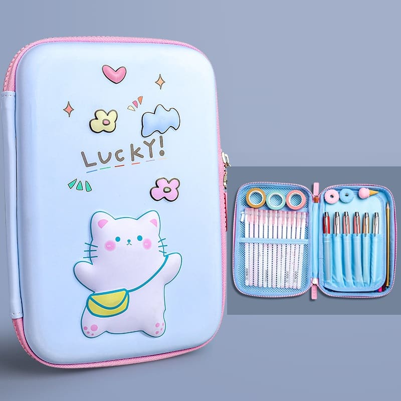 Cartoon Print Pencil Pouch