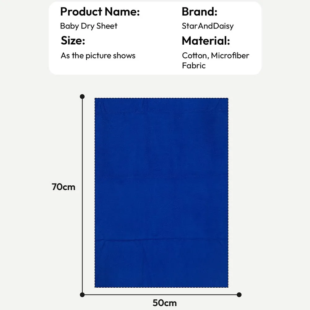 baby dry sheet blue orange dimension 70x50