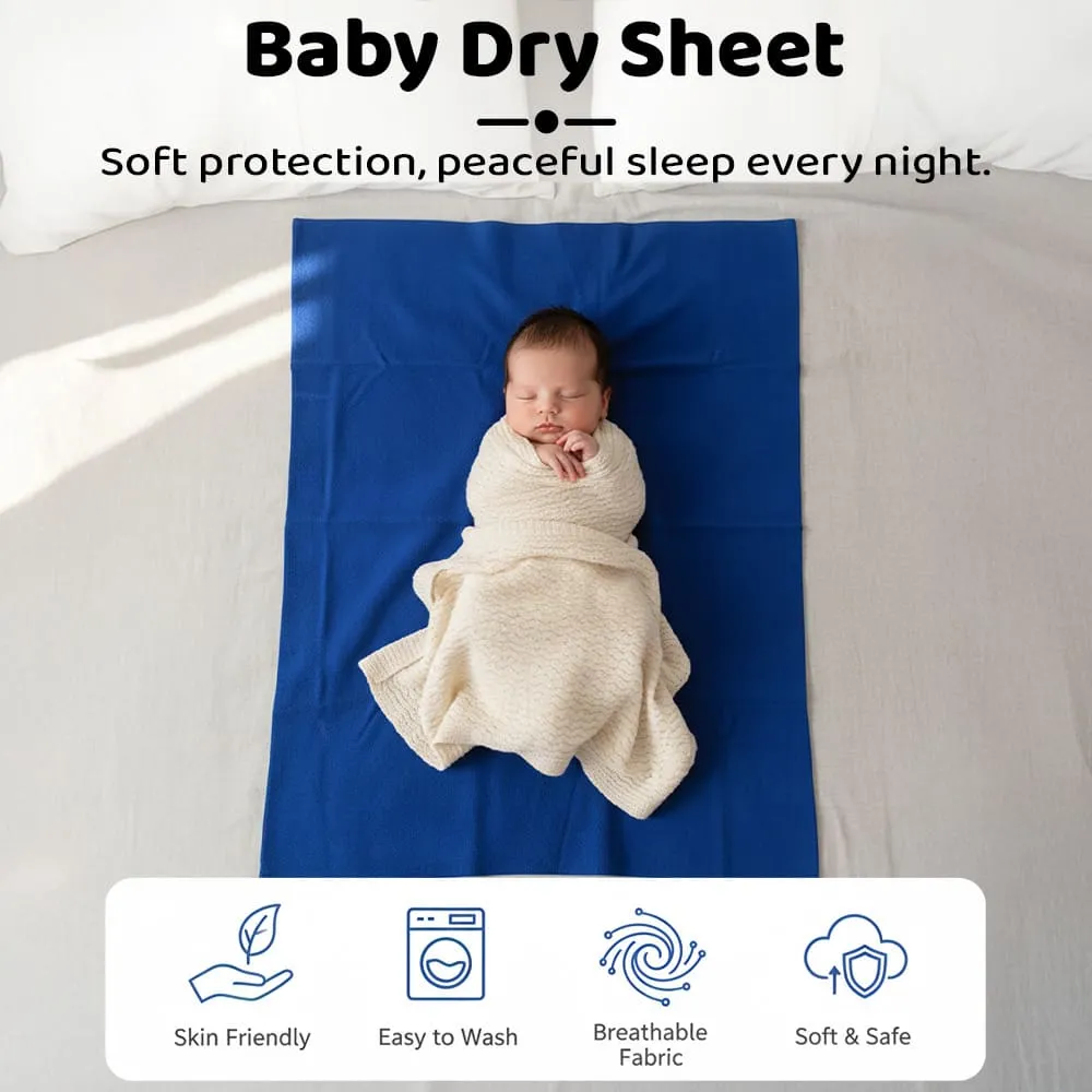 baby dry sheet blue orange