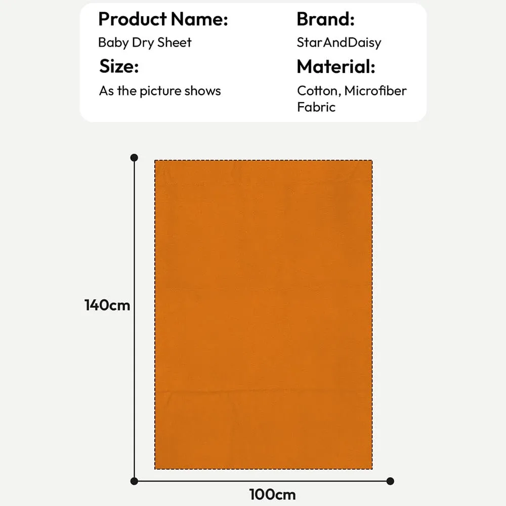 baby dry sheet pink orange 140x100