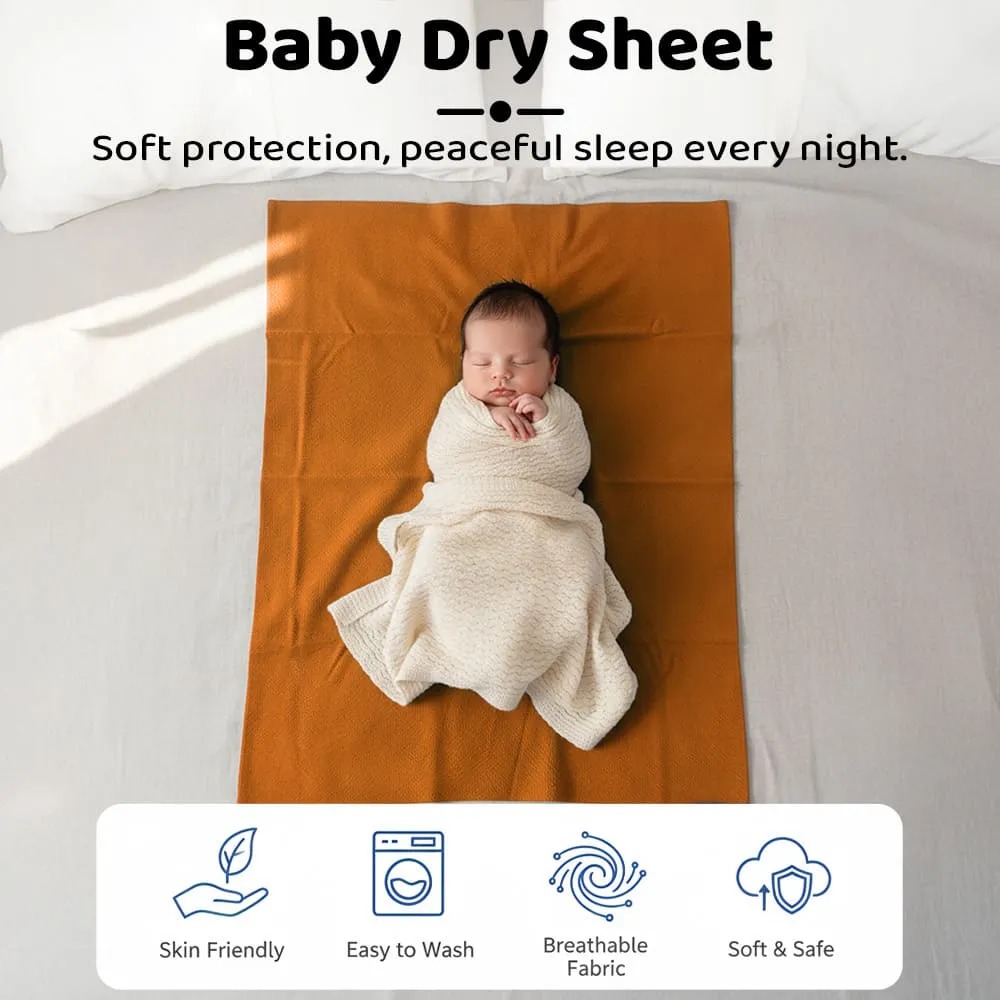 baby dry sheet pink orange