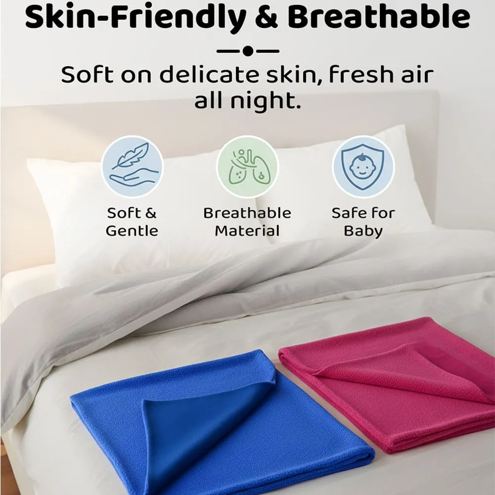 skin friendly and breathable baby dry sheet blue pink
