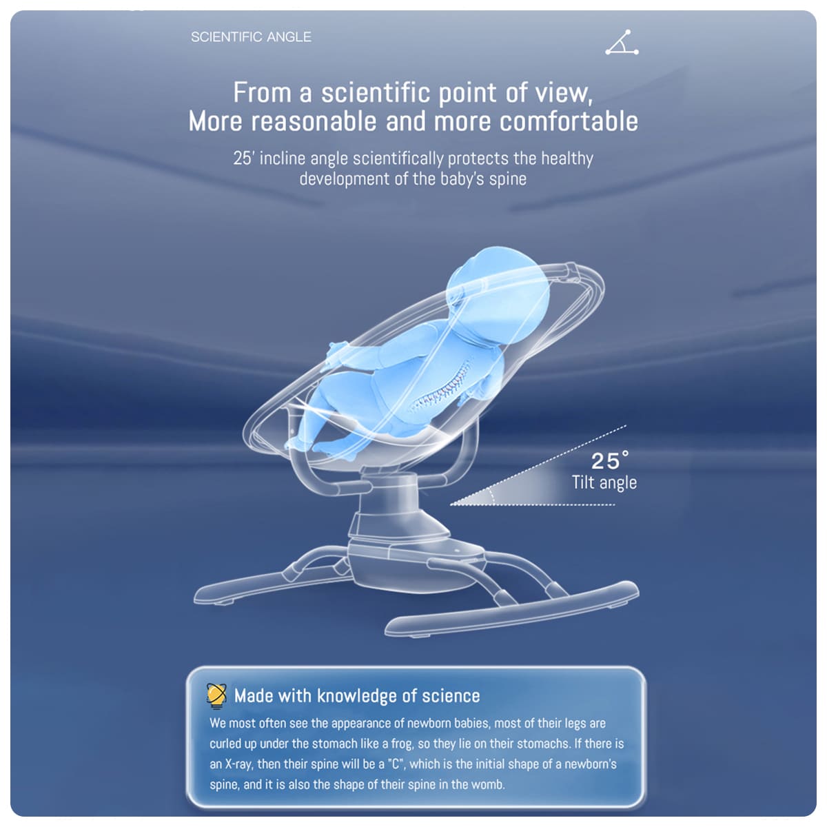 Baby swing chair for 0 to 2 years