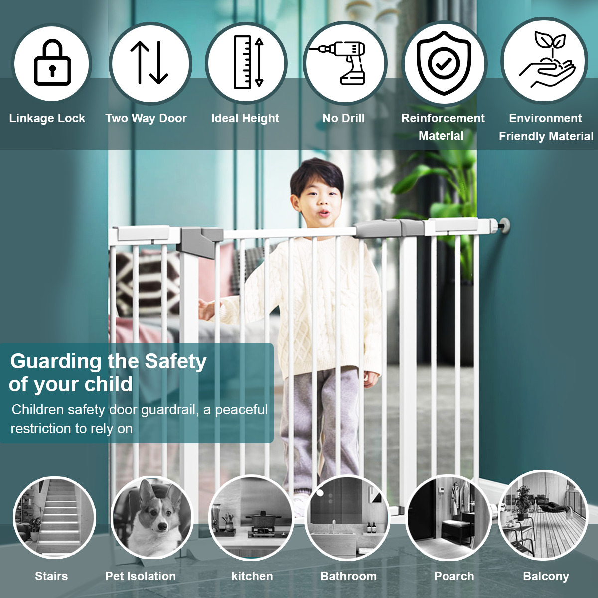 features aqnd benefits of safety door for gate and stairs