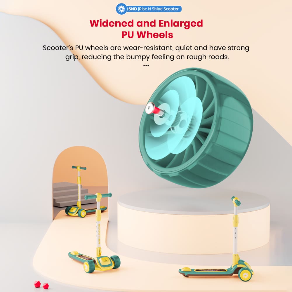 Rise n Shine 3 PU Wheel Scooter for Kids