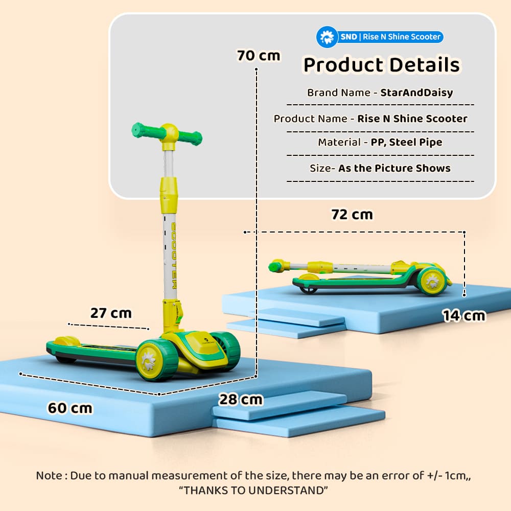 product dimension of kids scooter
