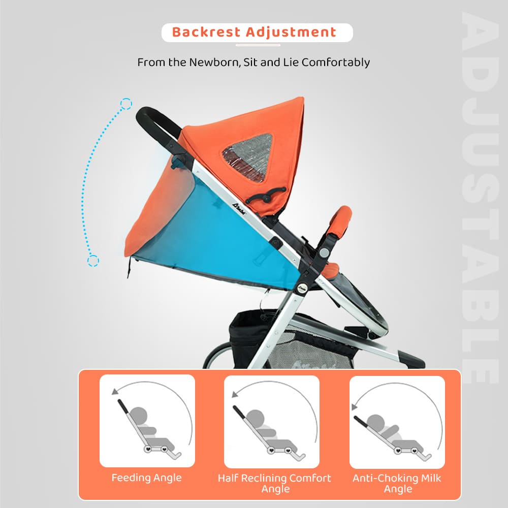 Stroller with Car Seat: A modern, versatile stroller featuring a compatible car seat for easy transportation and convenience.