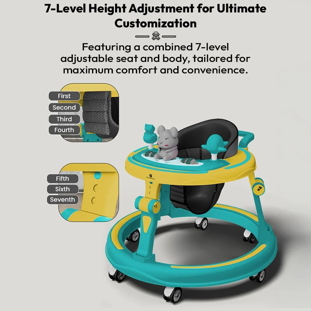 Adjustable height walker
