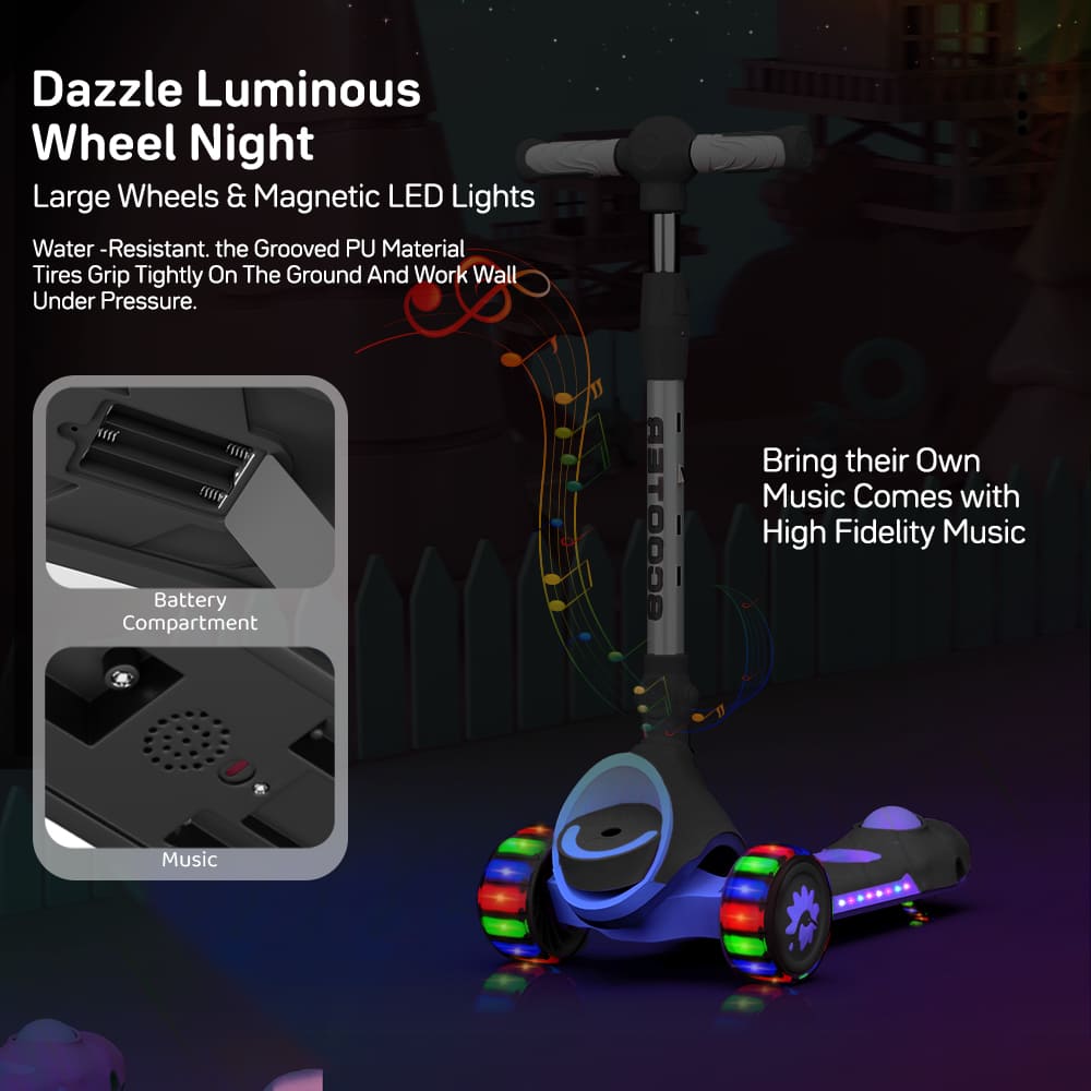 wheel night light of kids scooter