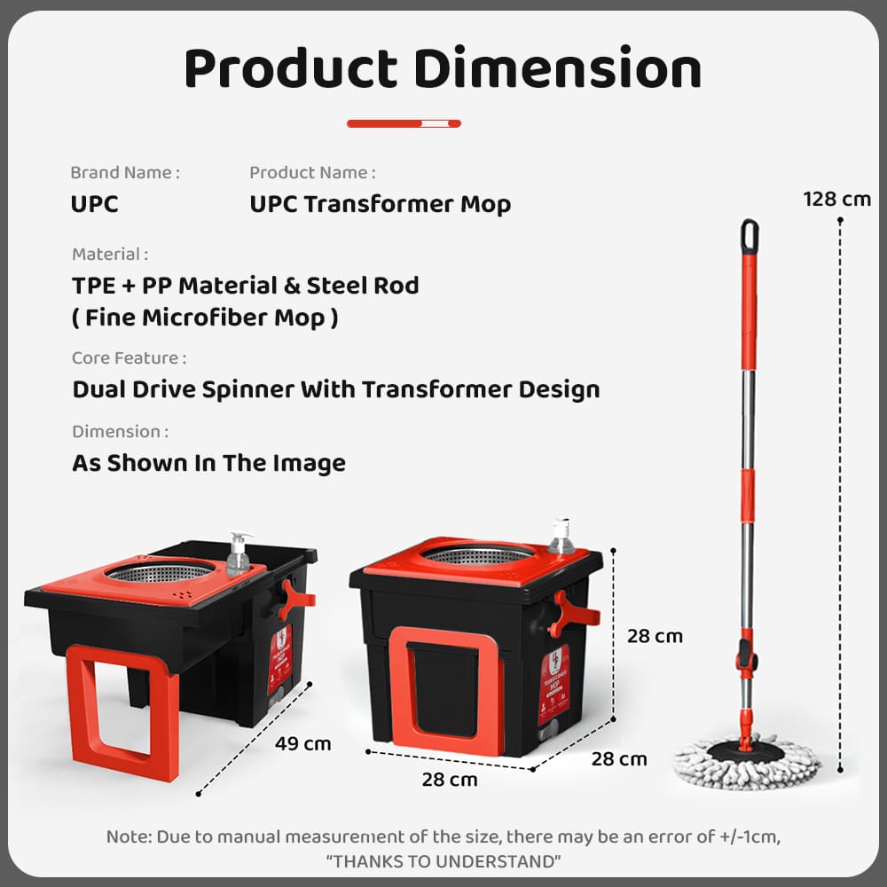 Spin Mop Tranformer-Black