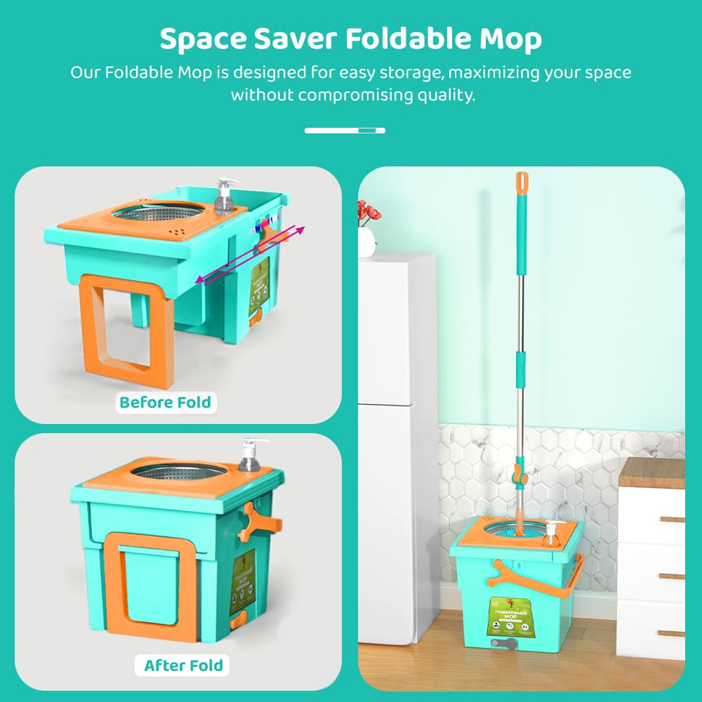 Spin Mop Tranformer-Green-Orange