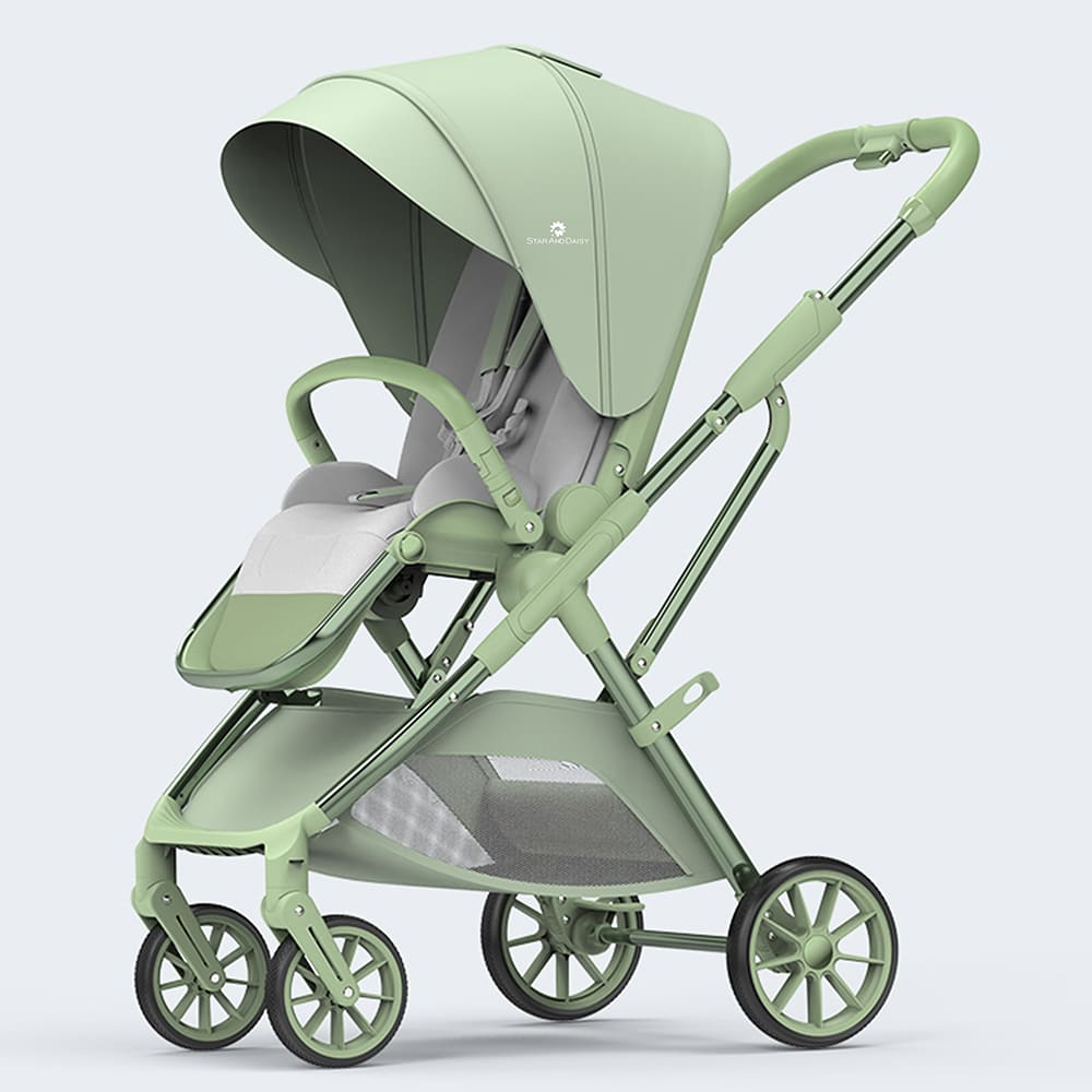 Chariot Lightweight Baby Stroller for Travel - Best Stroller for Newborns Age 0 to 3 Years (Q7- Green) - StarAndDaisy