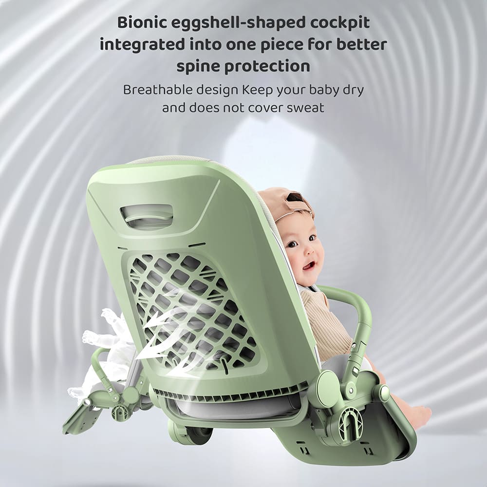 Chariot Lightweight Baby Stroller for Travel - Best Stroller for Newborns Age 0 to 3 Years (Q7- Green) - StarAndDaisy